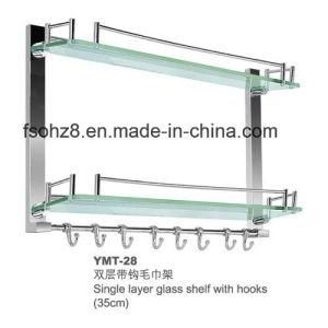 Hot Selling Bathroom Accessory Stainless Steel Glass Shelf (YMT-28)