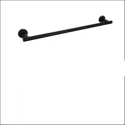 Single Post Bathroom Hardware Holder Black Rack Shelf