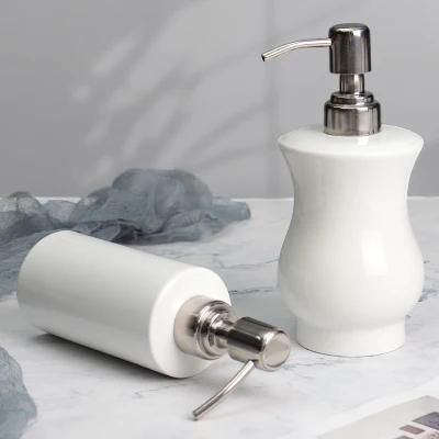 Hotel Bathroom Set Hand Liquid Sanitizer Bottle Porcelain Soap Dispenser