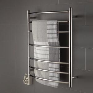 Plug-in Radiant Square Towel Warmer, Polished Finish