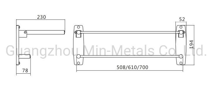 Stainless Steel Double Foldaway Towel Rack Mx-Tr08-109