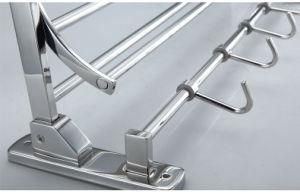 Mounted Bathroom Toilet Bath Room Folding Stainless Steel Accessories Towel Rack with Hook