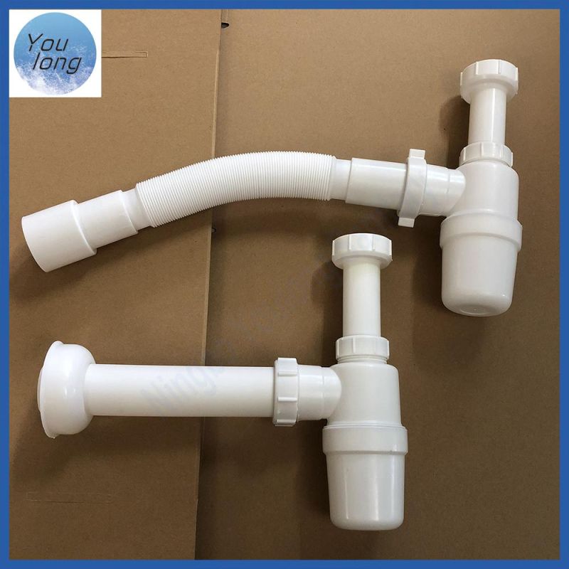 High Quality Sink Plumbing Plastic Siphon 1.1/2 Bottle Trap to Chile