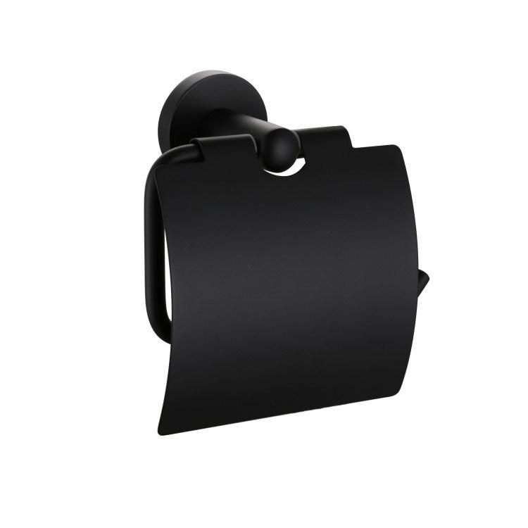 Bathroomstainless Steel 304 Wall Mounted Round Black Color Paper Holder W2151h