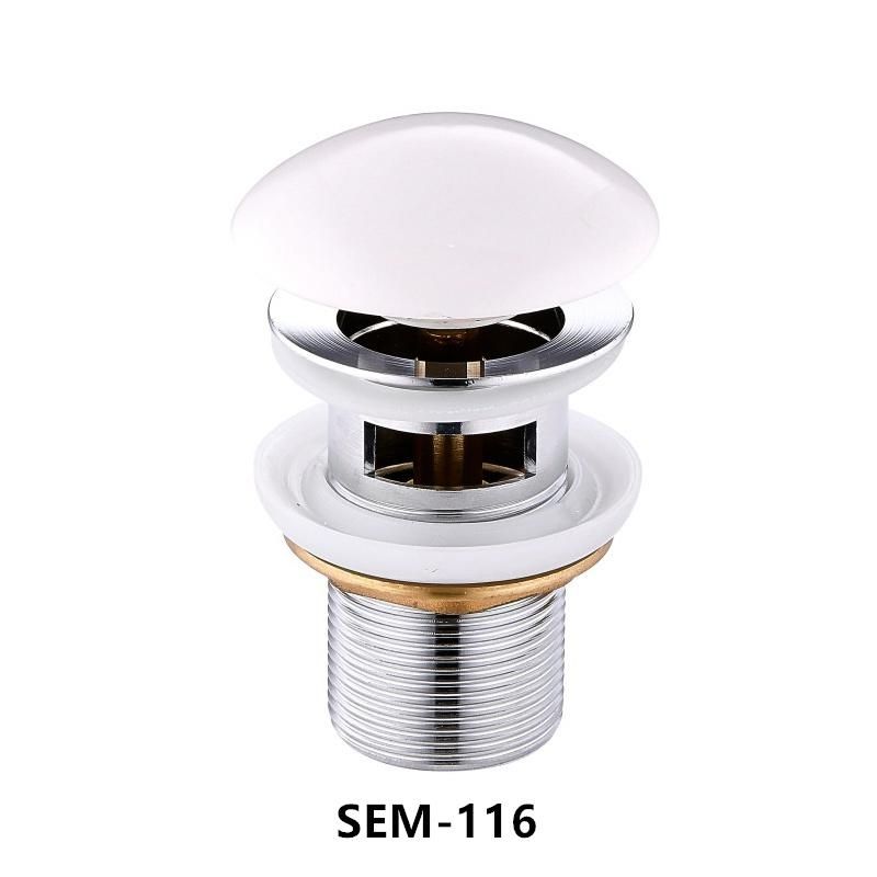 Color Basin Ceramic Pop up Drainer Bathroom Ceramic Drain with or Without Overflow