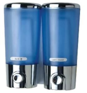 Excellent Quality 400ml*2 Chrome Blue Plastic Soap Dispenser