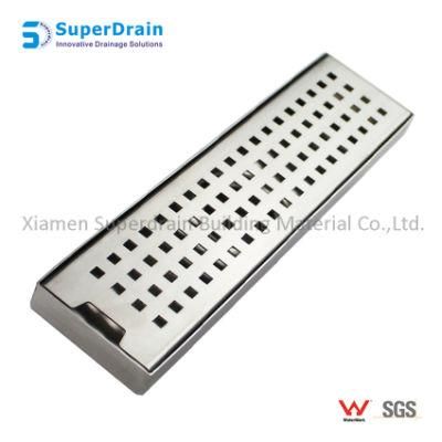 Stainless Steel Square Anti-Odor Bathroom Floor Drain Shower Drainer Large Caliber