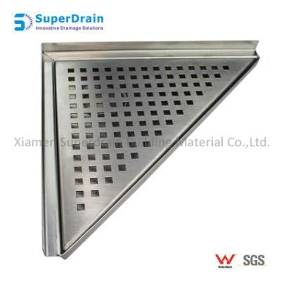 SUS Shower Floor Drain with Removable Cover Grid Grate