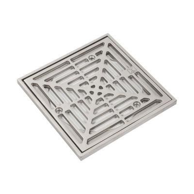 Zinc Alloy Nickel Brushed Square Shower Drain