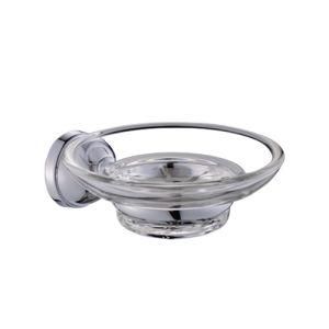 Zinc Material Soap Holder with Good Glass Dish (SMXB 72103)