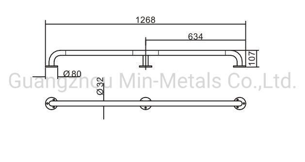 Safety Handrill with Nylon Cover Long Grab Bar Mx-HD926n