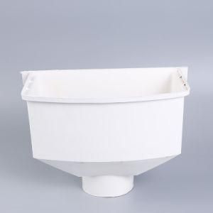 White PVC Gutter Inlet Funnel for Rain Drain Water