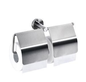 Wall Mounted Double Toilet Paper Roll Holder 304 Stainless Steel