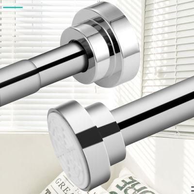 Shower Curtain Rod Never Rust Non-Slip Spring Tension Curtain Rod No Drilling Stainless Steel Curtain Rod Use Bathroom Black