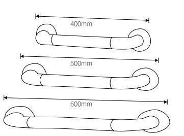 Bnh-N601-400mm/500mm/600mm ABS Antbacterial Antiskid Grab Bar Safety Handrail (Yeollow /White)