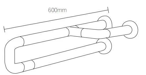 Bnh-N19030r ABS Antbacterial Antiskid Grab Bar Safety Handrail (Yeollow /White)