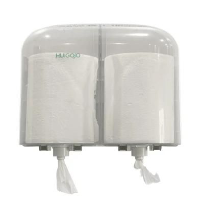 Toilet Double Roll Down Pull Paper Towel Dispenser with ABS Plastic