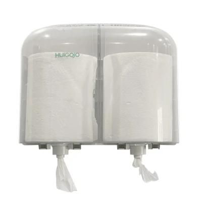 Toilet Double Roll Down Pull Paper Towel Dispenser with ABS Plastic