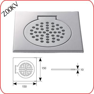304 Stainless Steelodor-Resistant Rectangle Commercial Usage Bathroom 20*20cm Floor Drain