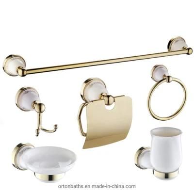 Gold White Plated Decorative Patterns Ceramic Zinc Alloy Metal India Pakistan Dubai Bathroom Fittings Accessories