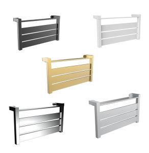 White Wall Mounted Heated Towel Rail Bathroom Warmer Towel Rack Radiator