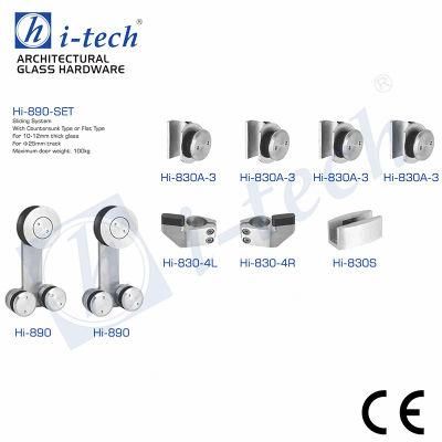 Hi-890 Set Factory Direct Sale Glass Fitting Heavy Duty Sliding Glass Door System