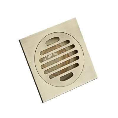 High Quality Green Bronze Square Tile Insert Floor Drain with Anti-Odor