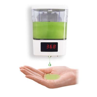 700ml K9 PRO Touchless Wall Mounted Thermometer Automatic Liquid Gel Soap Dispenser