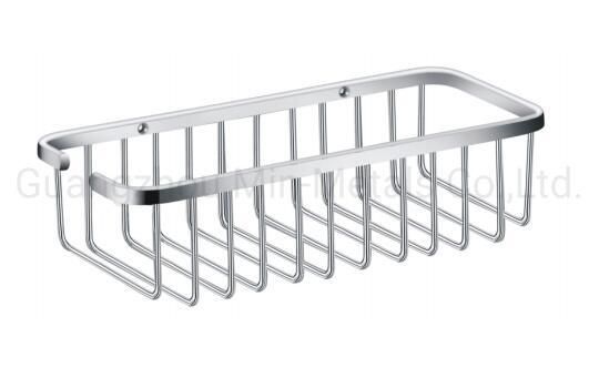 Brass/S. S. Bathroom Shelf Shower Basket Holder