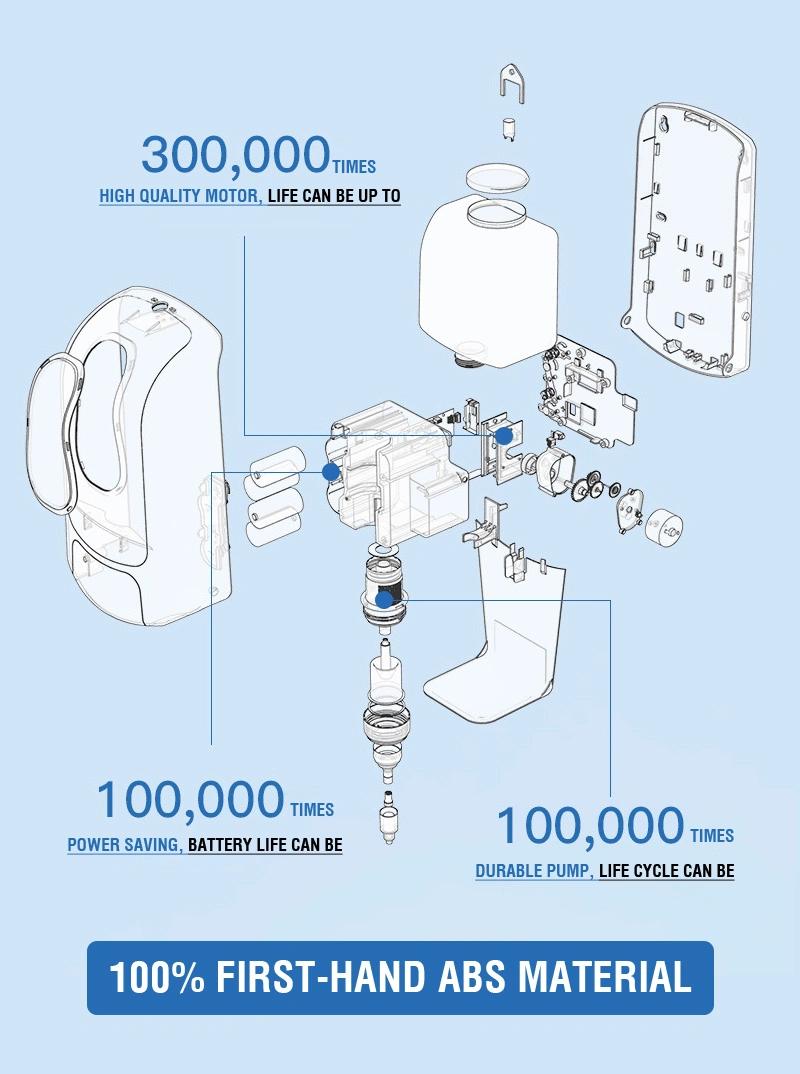 Wall Mounted Sanitizer Sensor Automatic Liquid Soap Dispenser