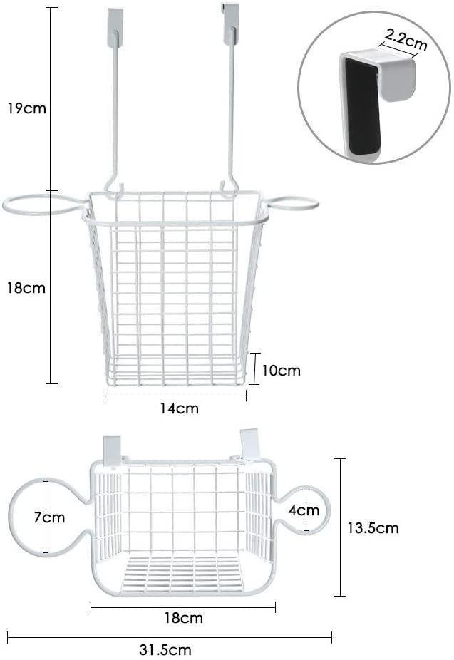 Multi-Functional Overdoor Punch Free Accessories Storage Metal Wire Hair Dryer Holder Metal Storage Basket