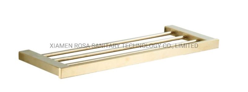 Basics Modern Bathroom Towel Bar Rack, Gold