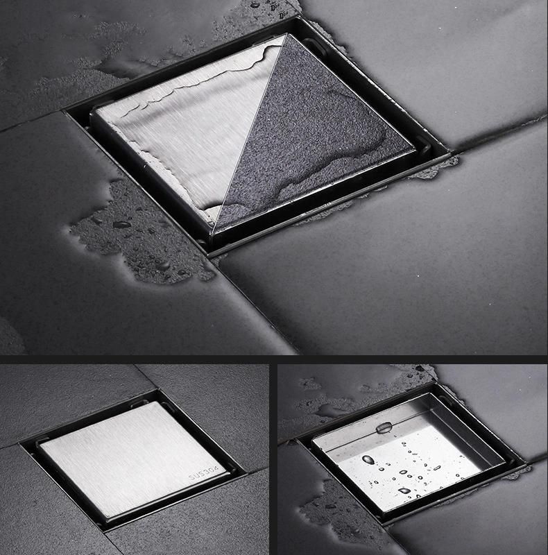 15*15cm High Quality Embedded Invisible Floor Drain 304 Stainless Steel Floor Drain
