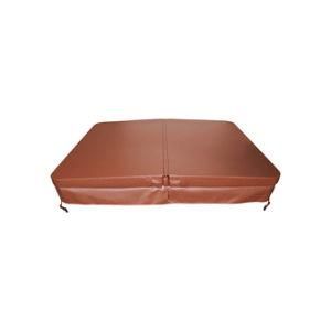 Tear-Resisent Brown Leather Hot Tub SPA Cover for Outdoor Hot Tub