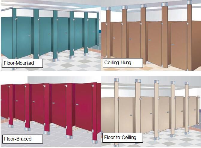 Black Nylon Toilet Partitions Fittings Hardware