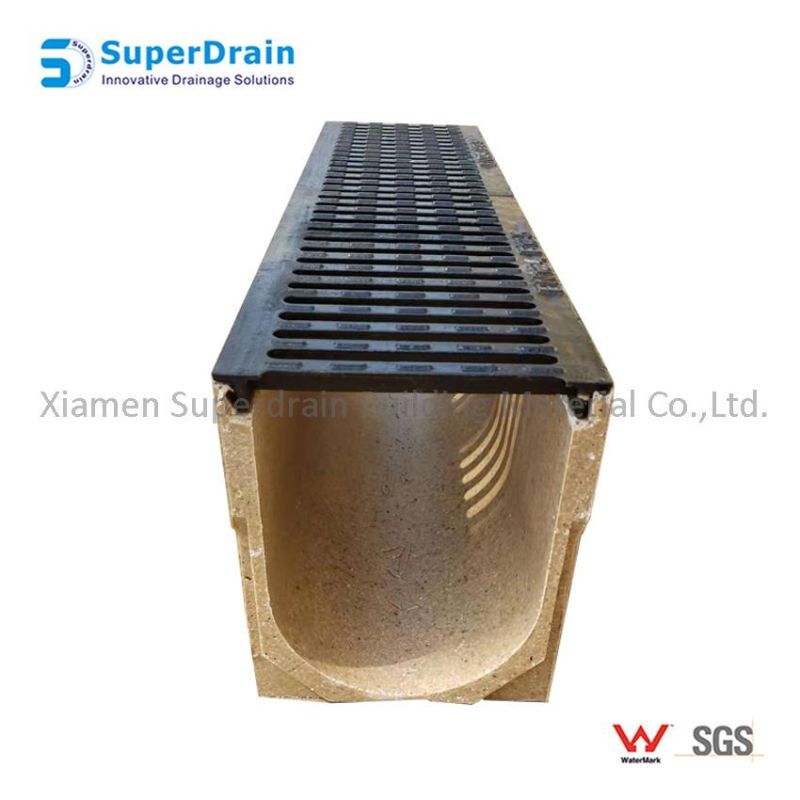 Edge Series Drainage Channels with Ductile Iron Gratings and Drainage Cover