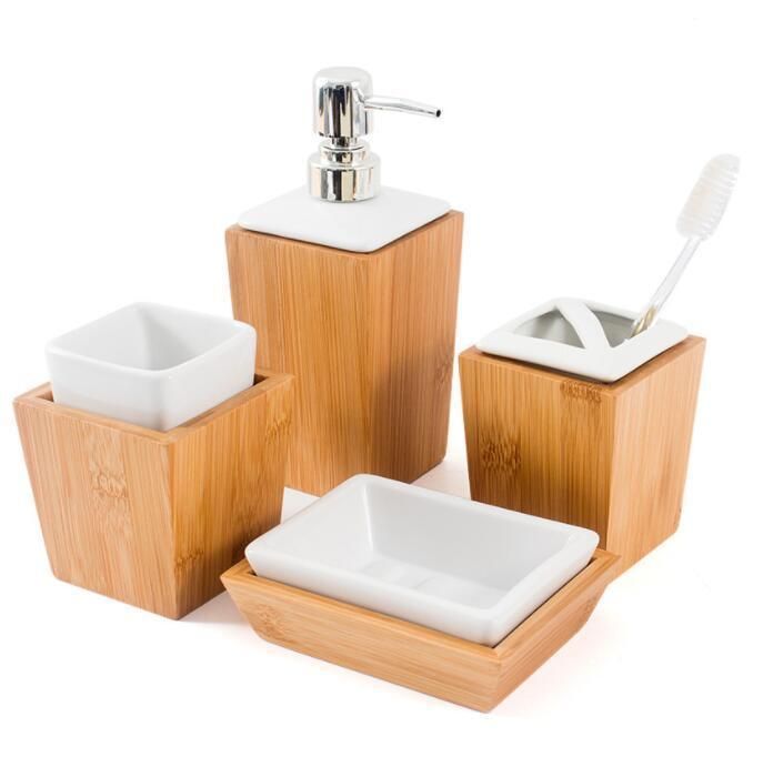 Bamboo Soap Dish Rack for Bathroom Furniture