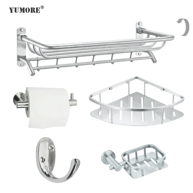 Wall Mounted Stainless Steel Hotel Shower Room Bathroom Accessories Sets