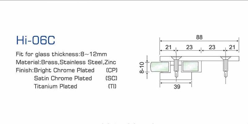 Hi-06c Fantastic Glass Door Clip for Shower Room