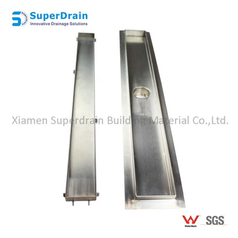 Stainless Steel Tile Insert Wall Floor Drain for Bathroom with Flange