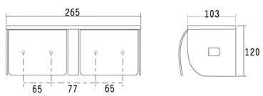 Td-8325-2W Stainless Steel Double Toilet Tissue Paper Holder