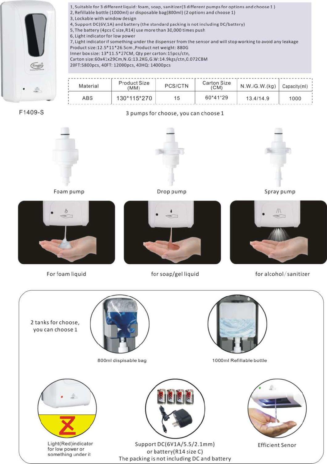 Automatic Soap Dispenser DC Automatic Alcohol Sanitizer Dispenser