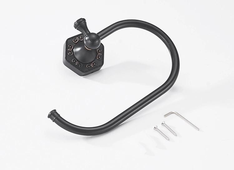 Flg Oil Rubbed Bronze Plated Brass Bathroom Towel Ring