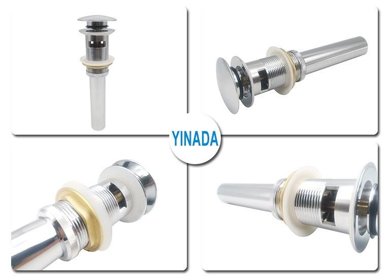 Yinada Sanitaryware Supplier 1"1/4 Slotted Clic-Clac Drainer with Overflow for Basin ND539