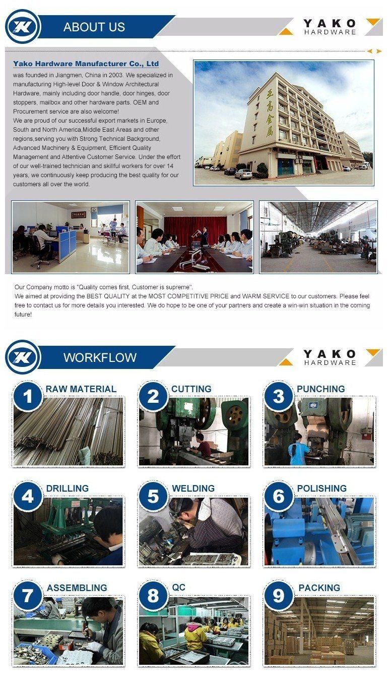 Yako Shower Glass Adjustable Tube Connector Stabilize Stainless Steel Support Bar (YCB-001BR)