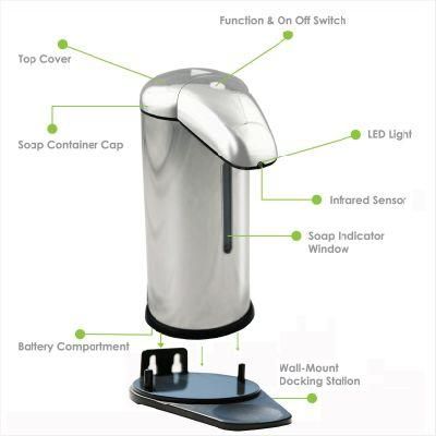 Automatic Soap Dispenser Stainless Steel S/S Wall Mount Desk Mount