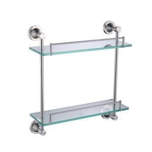 Hot Sale Stainless Steel Double Glass Shelf (SMXB 71011-D)