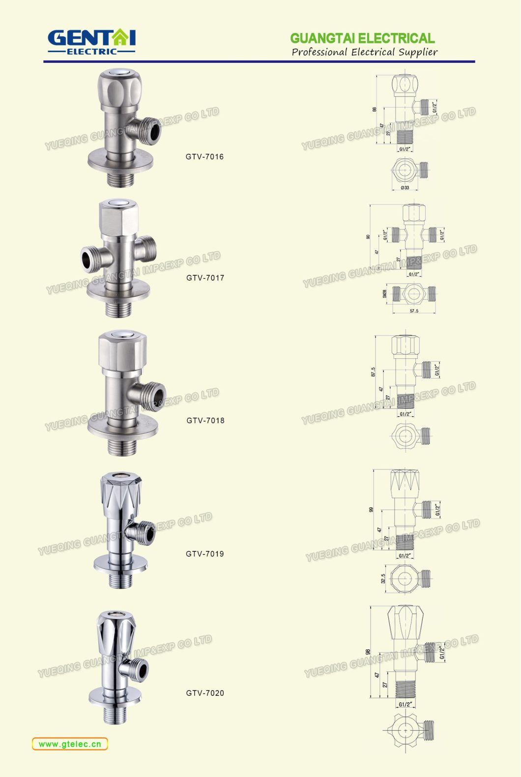 Zinc Handle Ceramic Cartridge Chrome Plated Brass Angle Valve