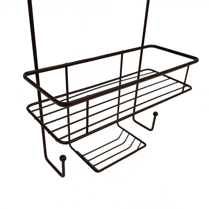 Household Storage Bathroom Shelf Wall-Mounted No Drilling Hanging Mesh Shower Caddy Basket Bathroom Caddy