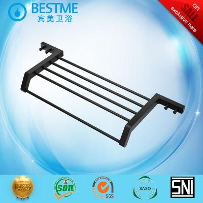 Black Style Aluminum Towel Shelf Bathroom Acessory Towel Holder (BG-L1012K)